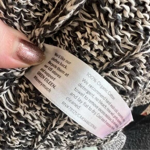 Eileen Fisher Organic Cotton Cable Knit Pullover Sweater - Picture 7 of 8